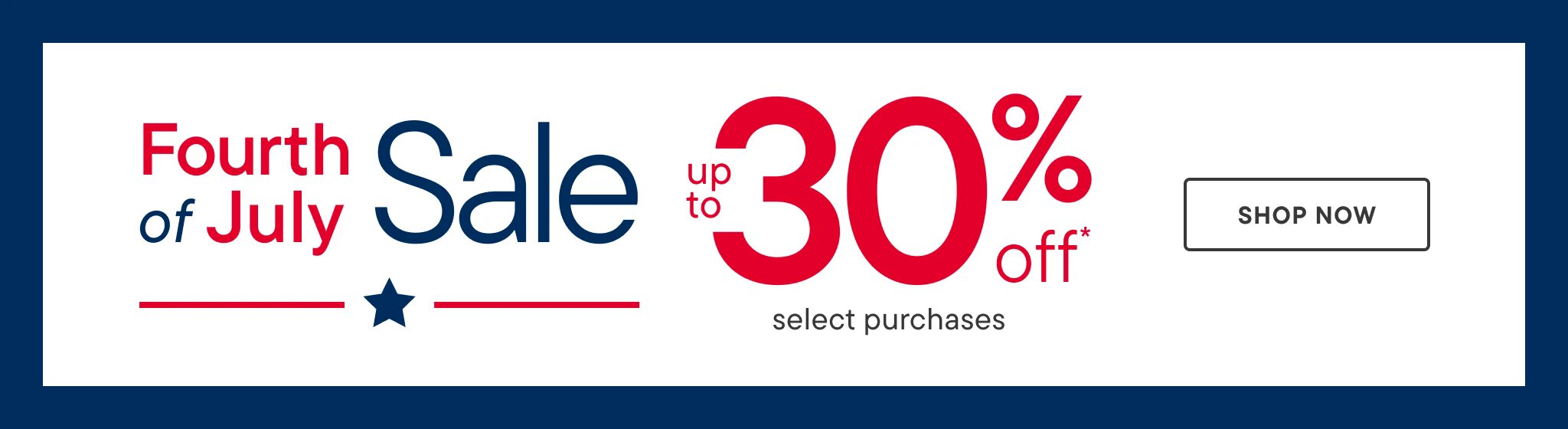 Fourth of July Sale 30% off