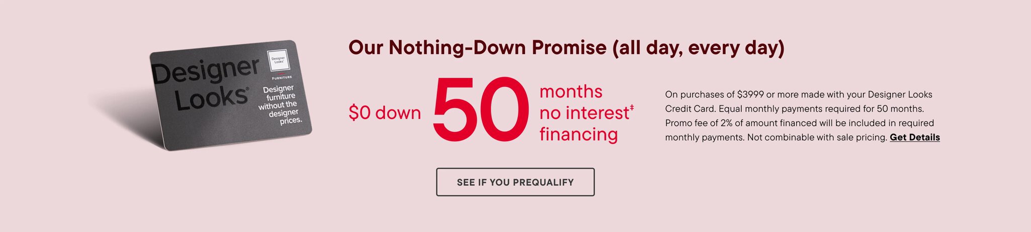 50 months $0 down no interest