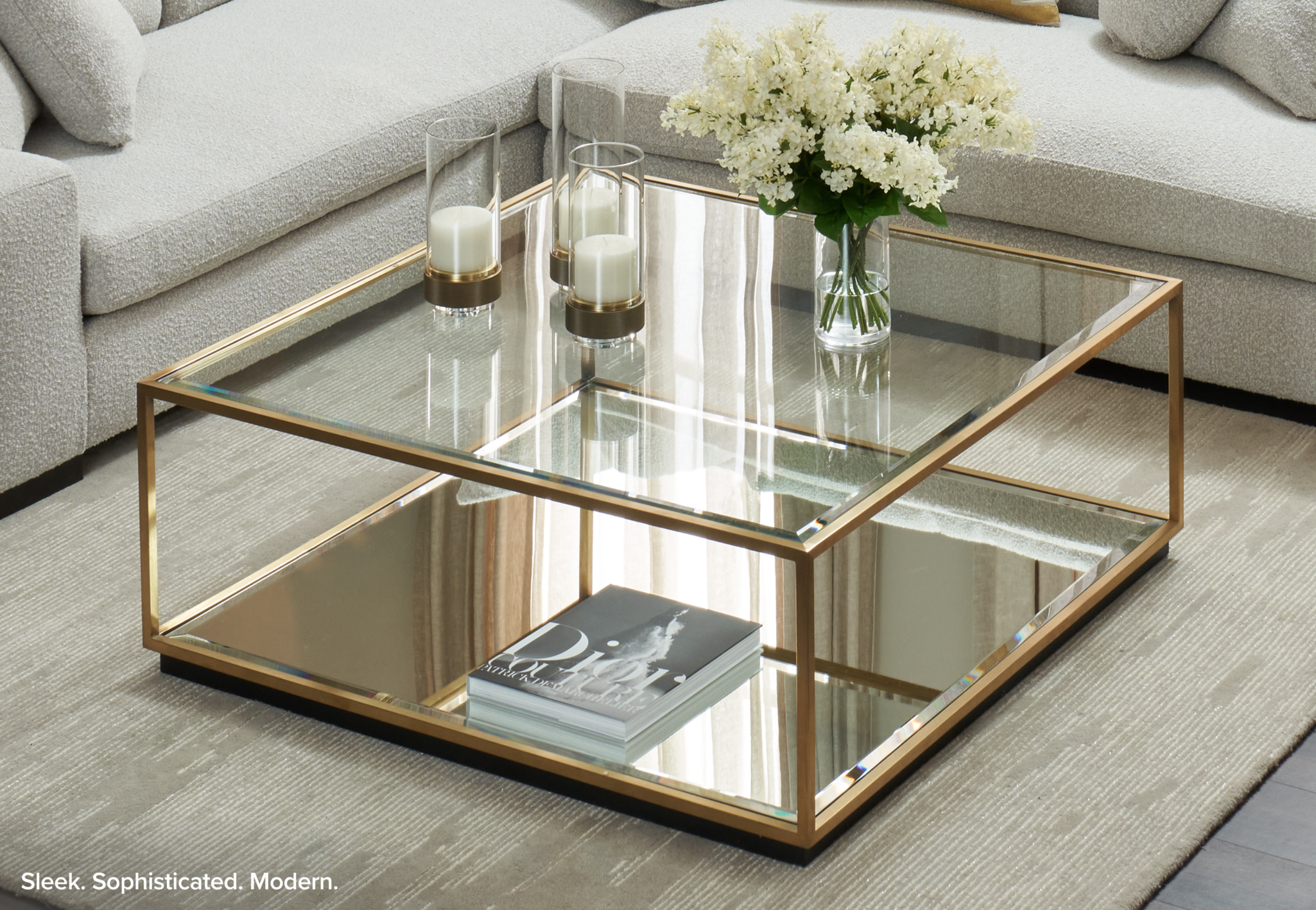 Glam Glass Coffee Table