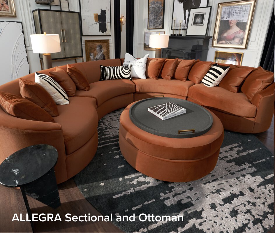 Allegra Sectional and Ottoman