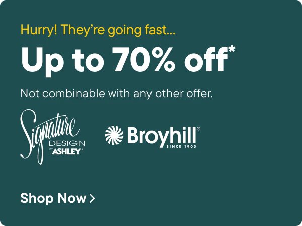 Up to 70% off Signature by Ashley and Broyhill