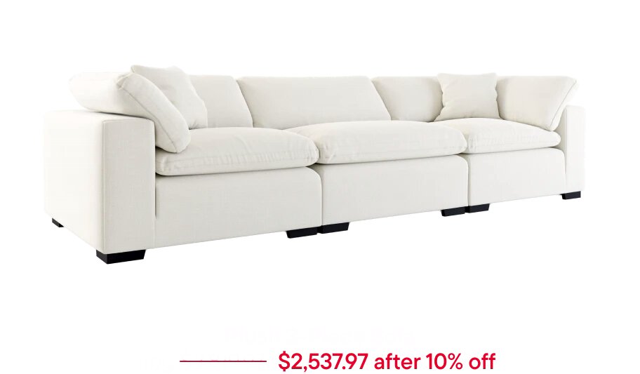Plush 3-Piece Sofa