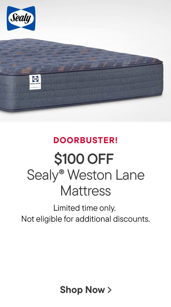 $100 off Sealy Weston Lane