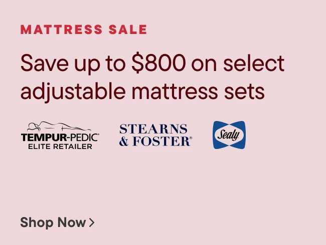 Save up to $800 on select adjustable mattress sets