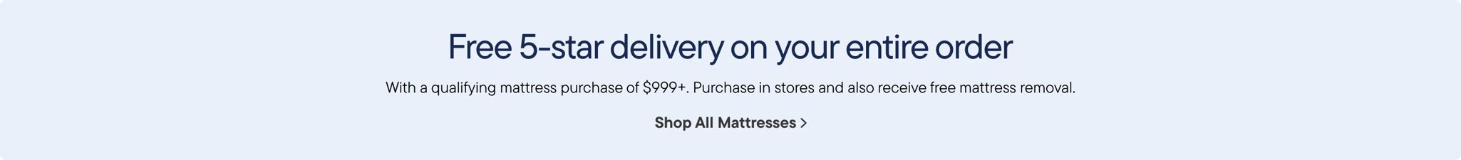 Free 5-star delivery on your entire order