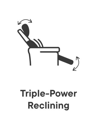 Triple-Power Reclining