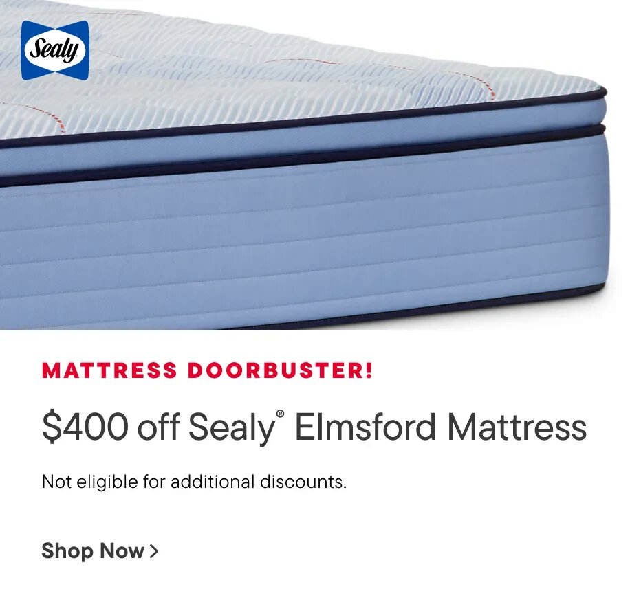 $400 off Sealy Elmsford Mattress