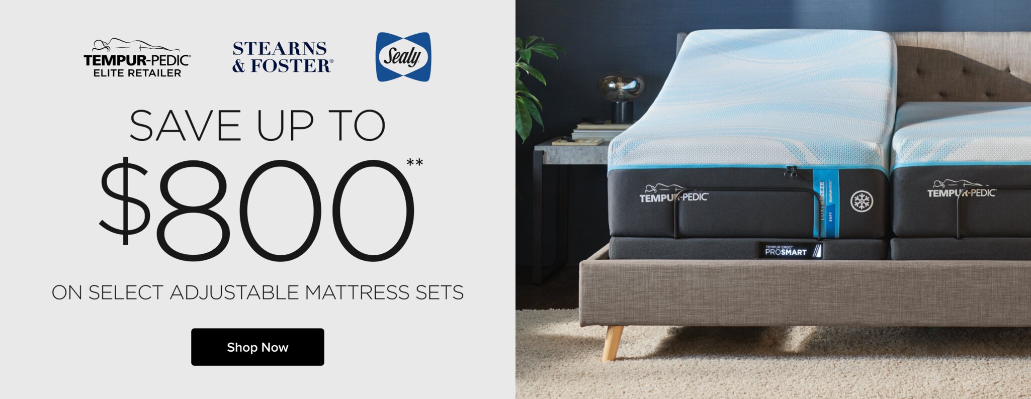 Save Up to $800 on adjustable mattress sets