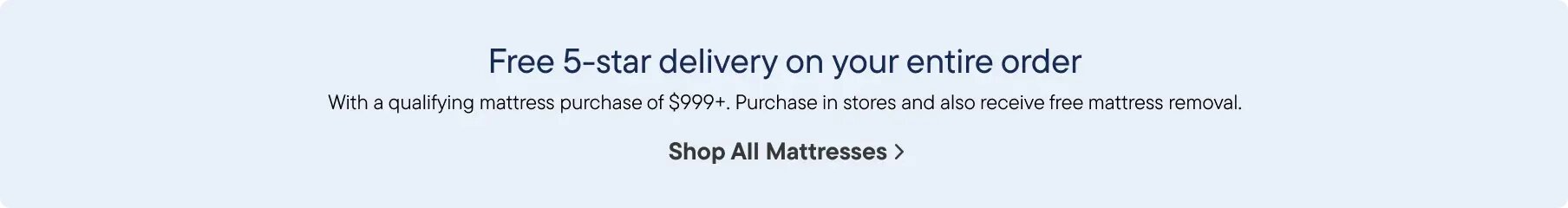 Free 5-star delivery on your entire order